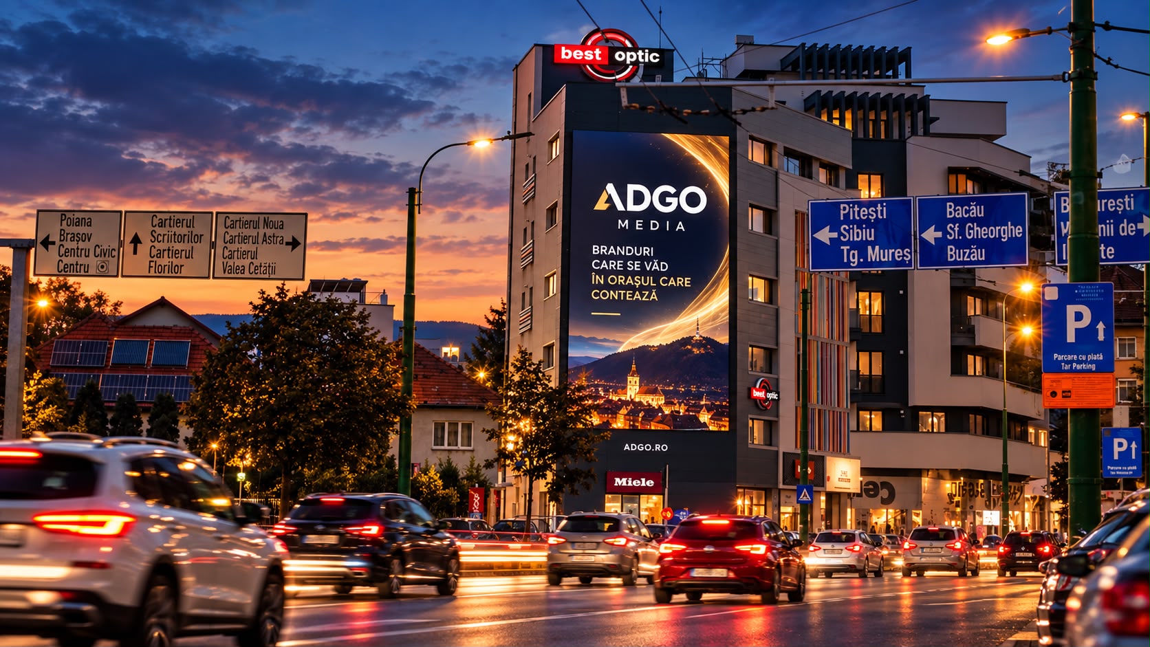 ADGO Media LED Centru Civic Brașov
